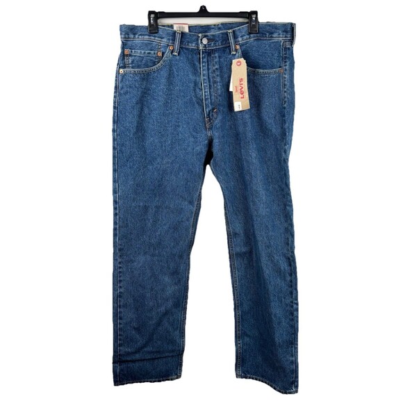 Levis 505 Regular Fit Jeans, Size 38x32 Blue Straight Leg NWT New - Picture 2 of 7